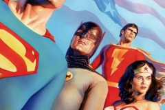 George-Reeves-as-Superman-1952-Adam-West-as-Batman-1966-Lybda-Carter-as-Wonder-Woman-1977-Jackson-Bostwick-as-Shazam-1975-by-Alex-Ross