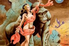 Don-Marquez-A-Martian-woman-and-a-multi-limbed-great-white-ape.-Inspired-by-the-Martian-tales-of-Edgar-Rice-Burroughs