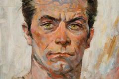 Frank-Frazettas-Self-Portrait-Oil-on-Canvas-Board-1962