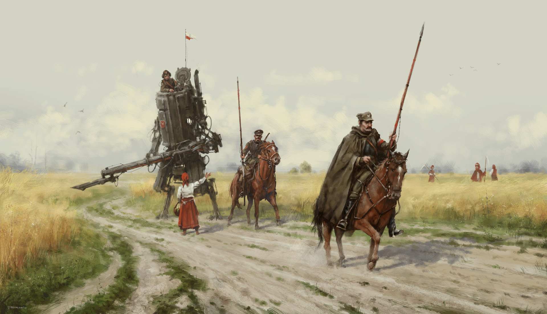 jakub-rozalski-1920-polanian-lancers-on-the-patrol