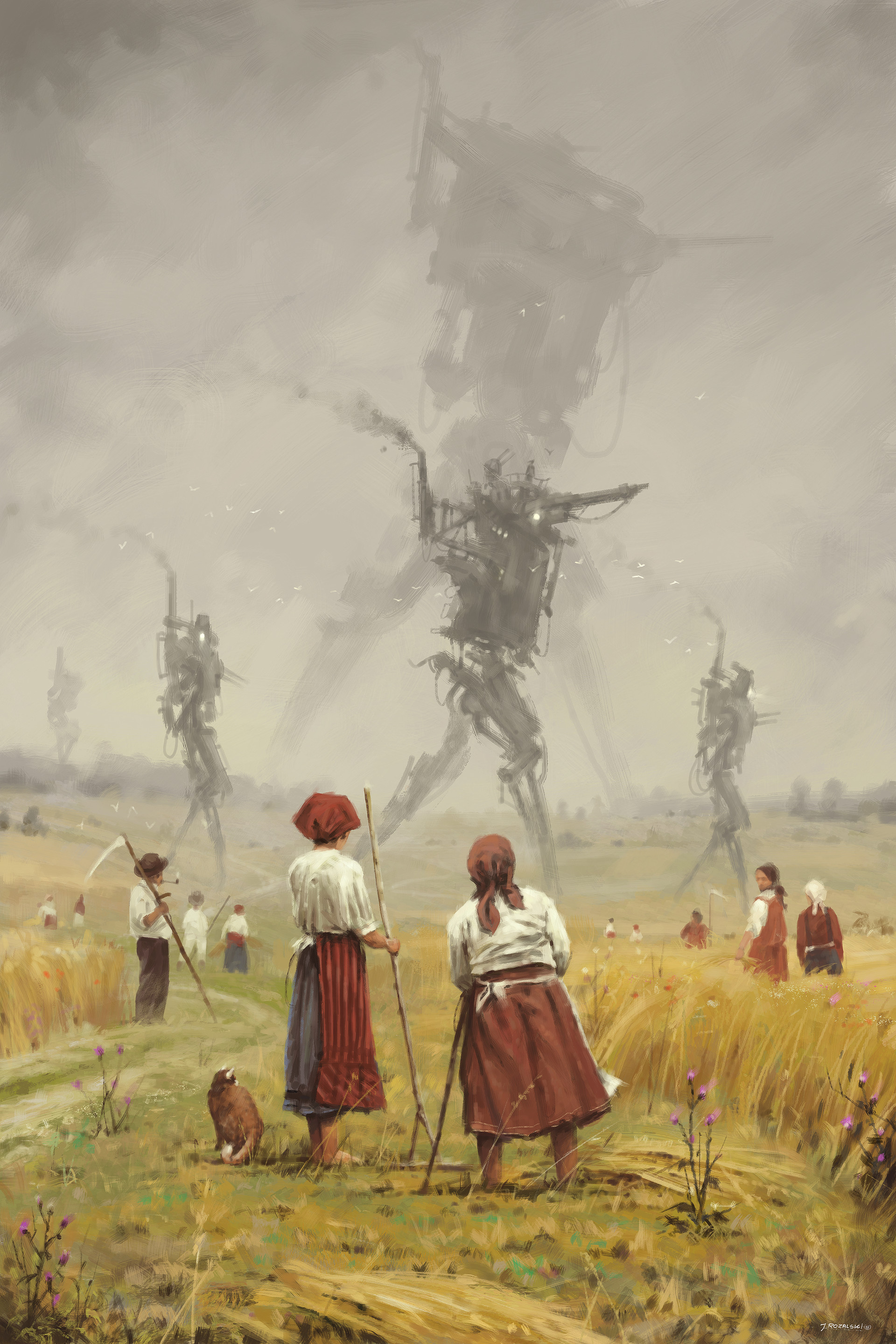 jakub-rozalski-1920-the-march-of-the-iron-scarecrows