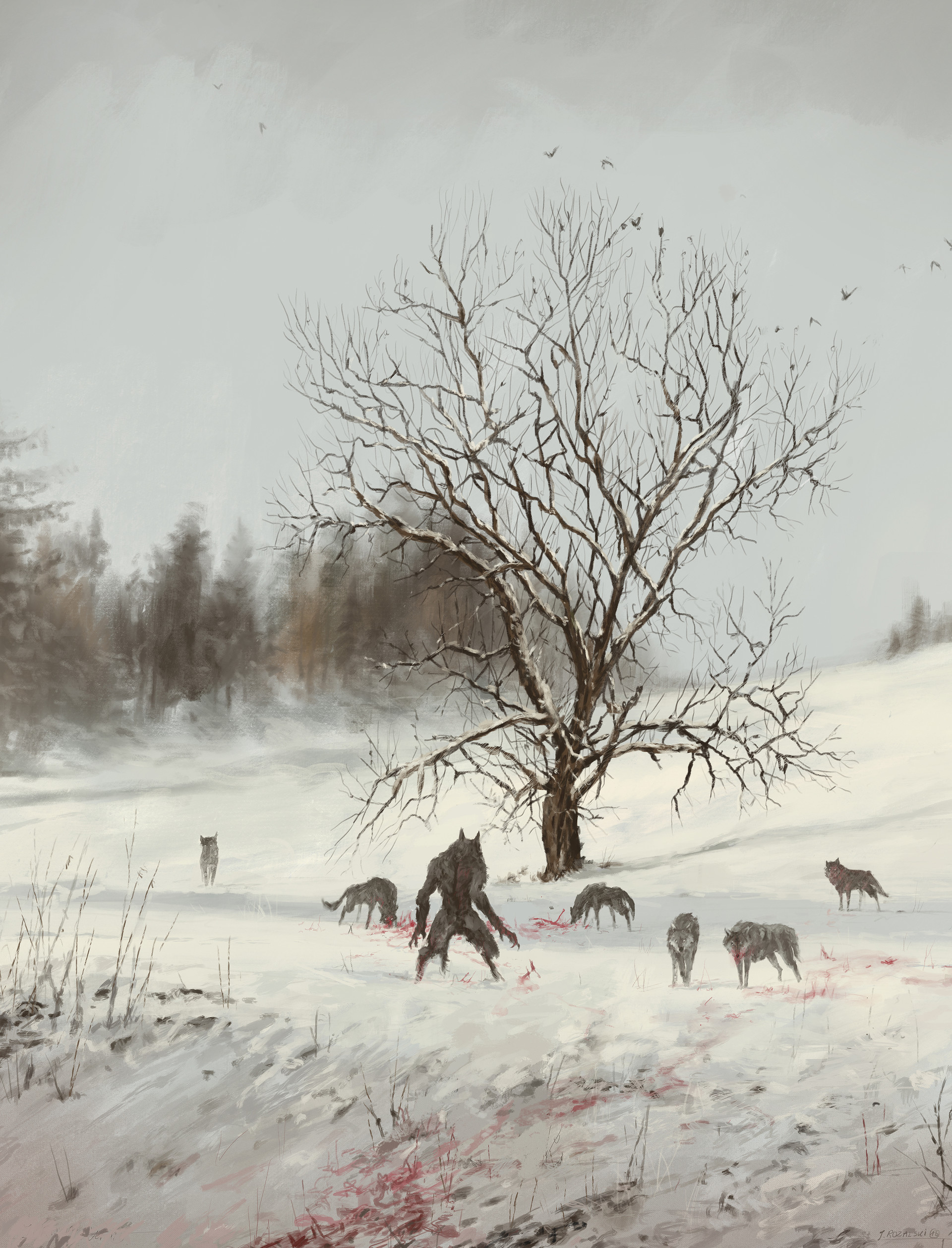 jakub-rozalski-wolfpack-winter01