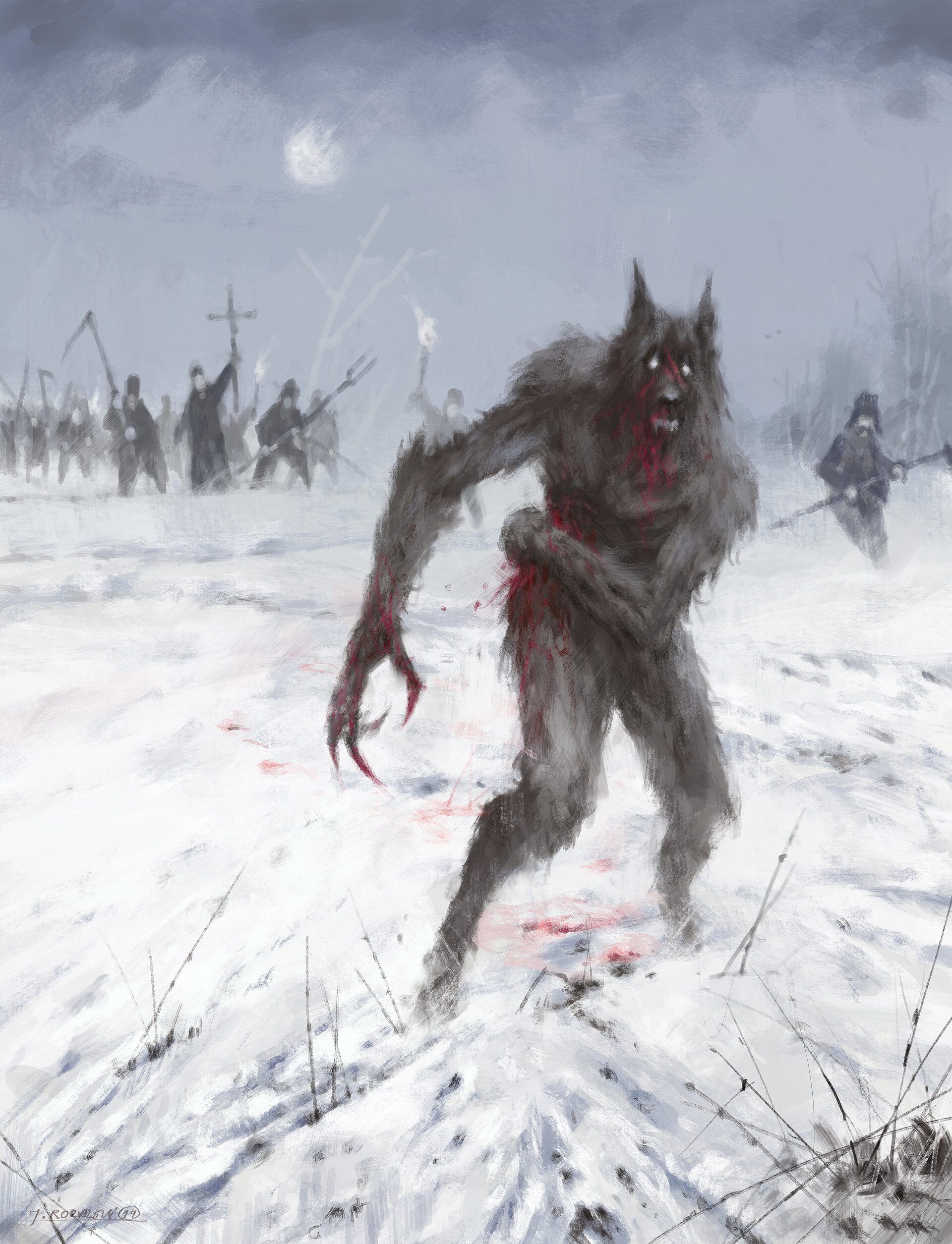 jakub-rozalski-wounded-wolf-s
